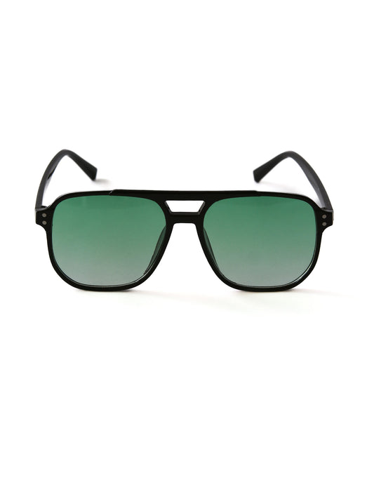 Gafas de sol estilo aviador color verde con negro.